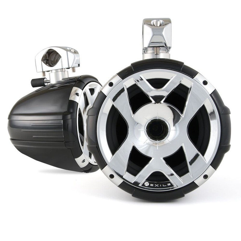 Exile Audio XM9 HLCD Wakeboard Tower Speakers (Black LED) – Open Box