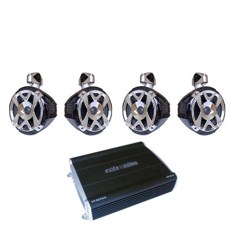 Exile SXT9Q Surf Package 4 with XM30.2 Amp