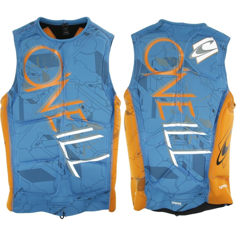 O’Neill Gooru Padded Comp Vest ( Bright Blue/Orange Blaze)