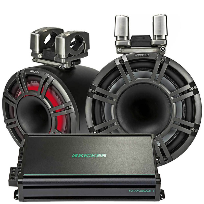 Kicker KMTC 11″ Horn-Loaded Tower Speakers Package