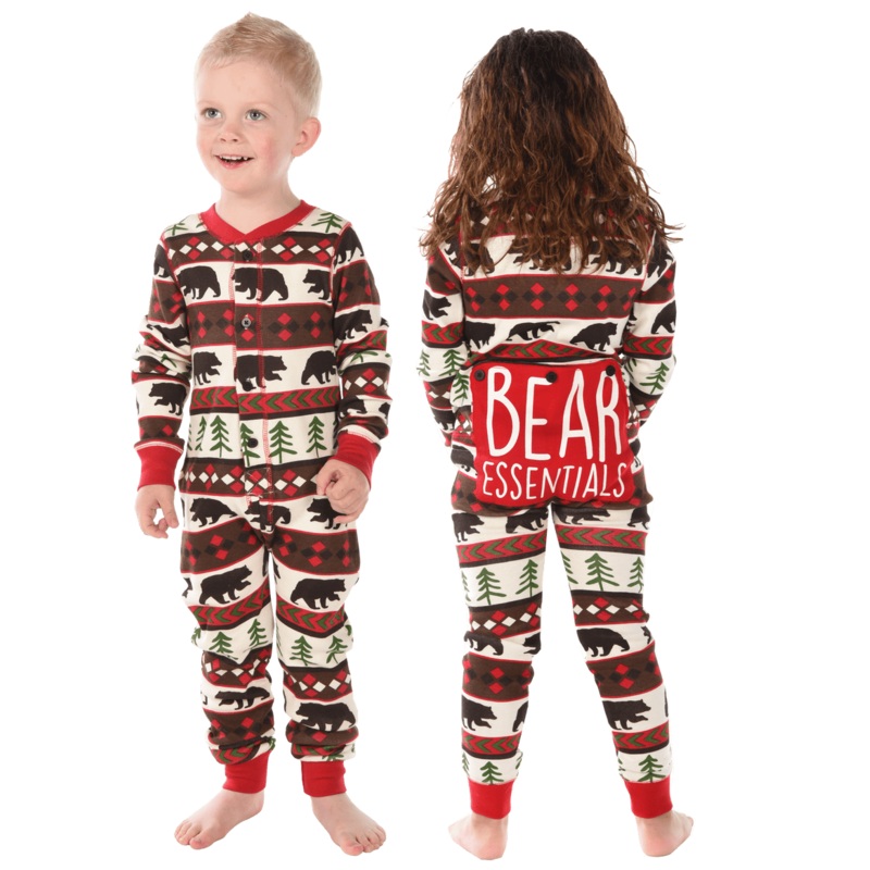 Lazyone Kid Flapjack Bear Fair Isle Pajamas