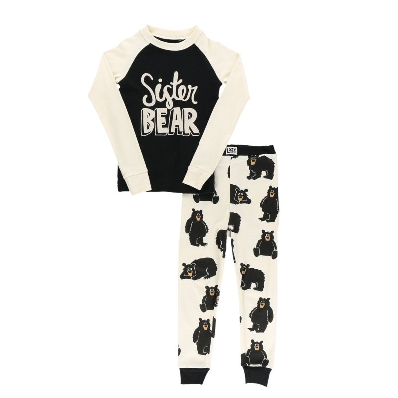 Lazyone Sister Bear Kid Long Sleeve Pajama Set