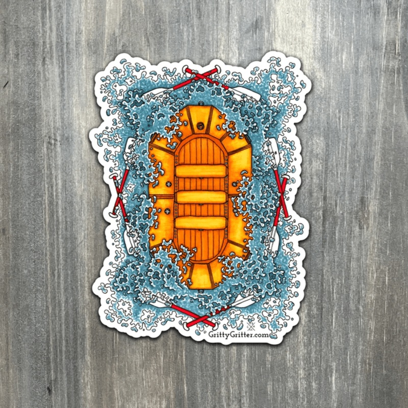 Gritty Gritter Raft Sticker