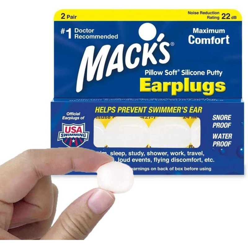 Macks Pillow Soft Earplugs – White – 2-Pair Box