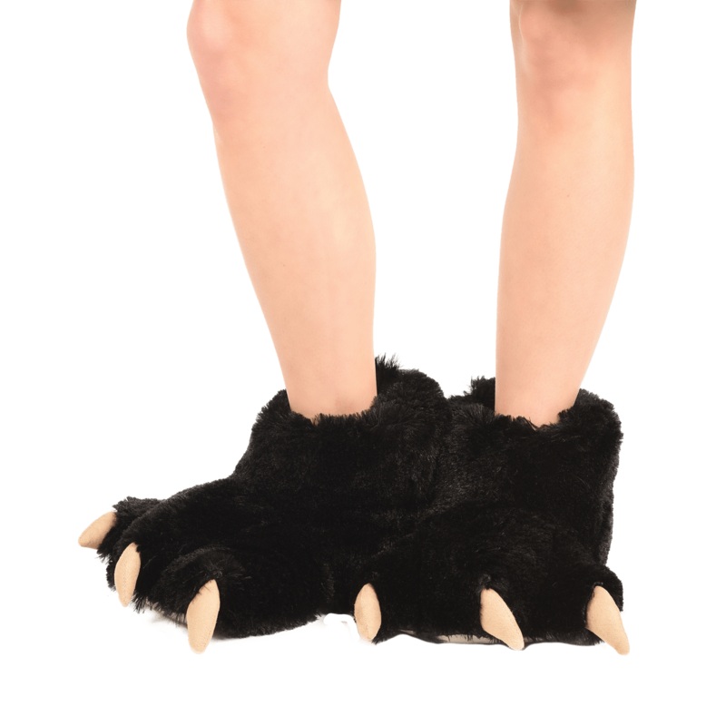 LazyOne Black Bear Paw Slipper
