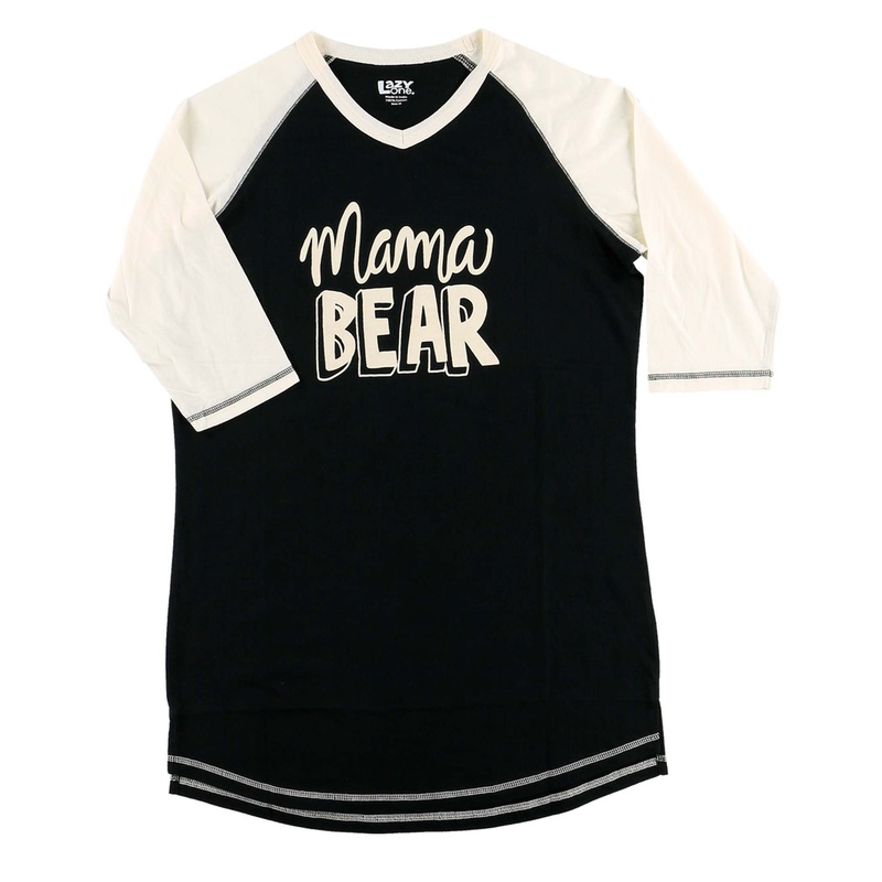 Lazyone Women’s Tall PJ Tee, MAMA BEAR