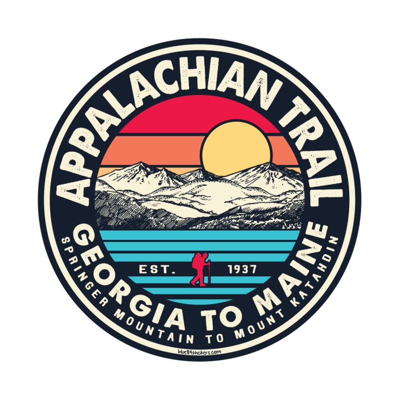 NOC Lakeshirts Stickers, Appalachian Trail GA-ME