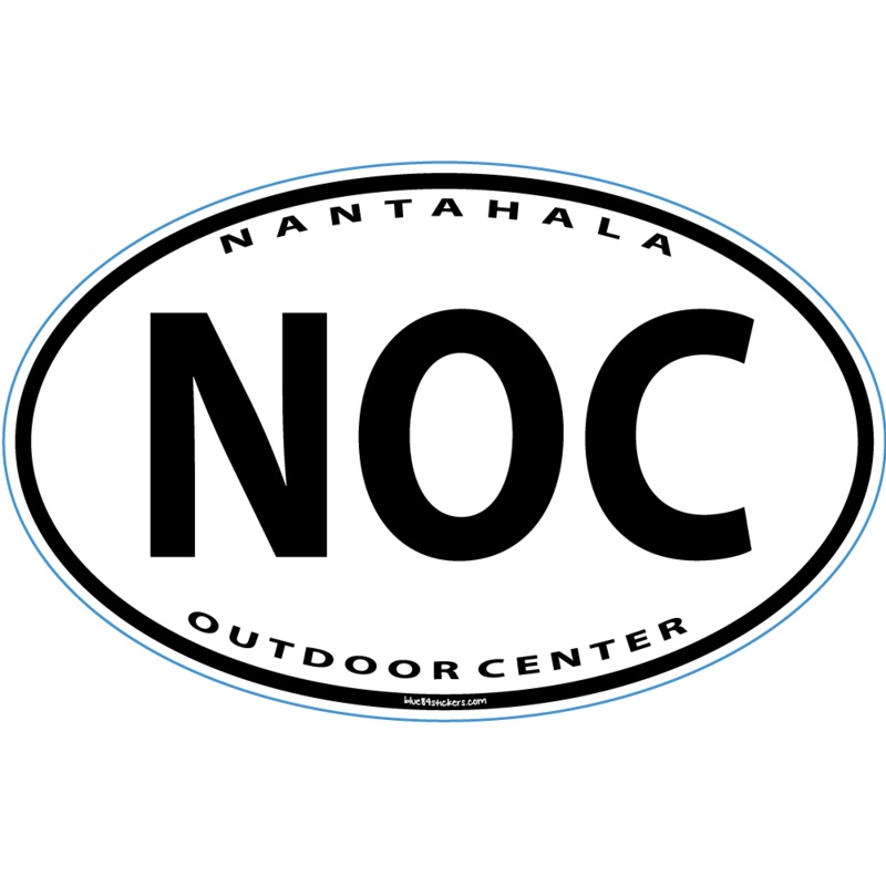 NOC Lakeshirts Stickers, Euro Style Font White/Black