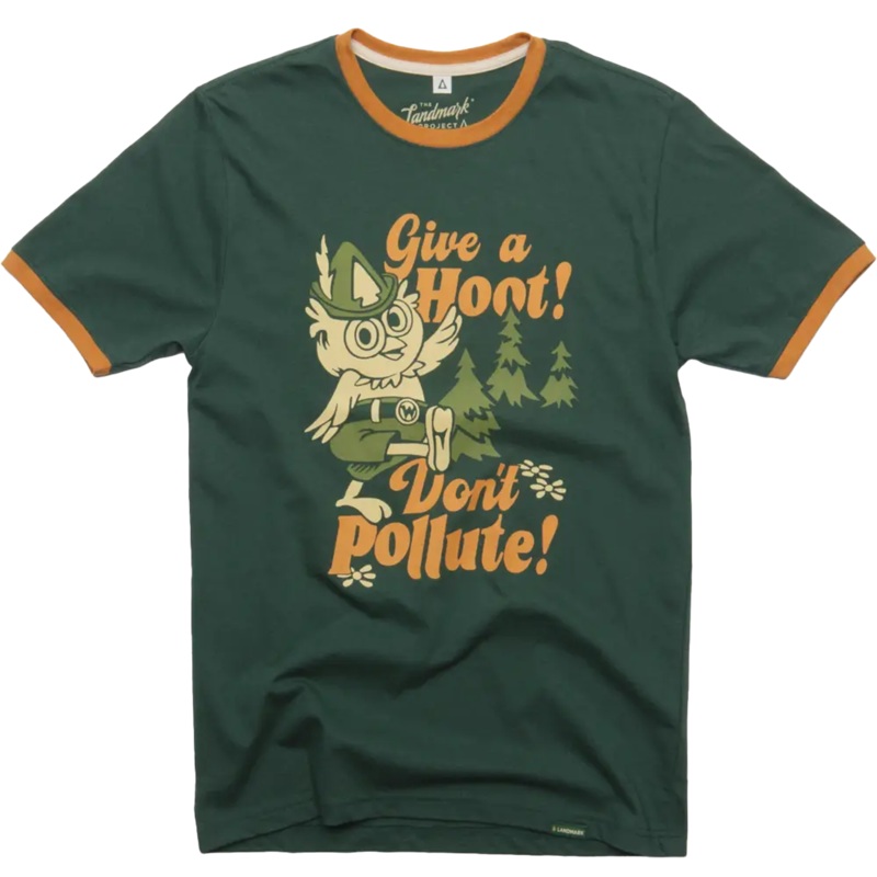 Landmark Project Adult Ringer Short Sleeve – Retro Woodsy Owl