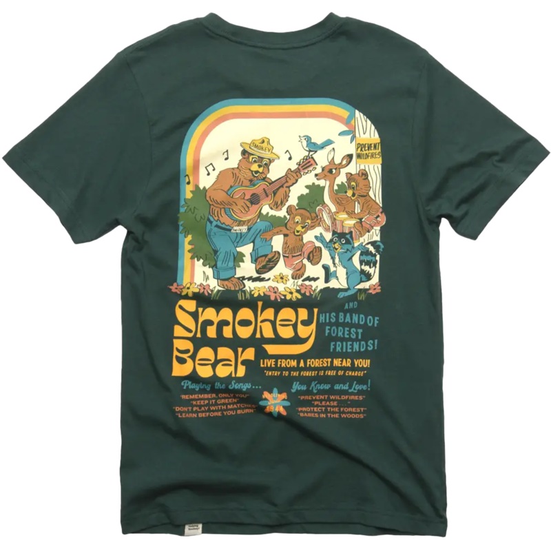 Landmark Project Adult Unisex Short Sleeve – Smokey Bear and his Band