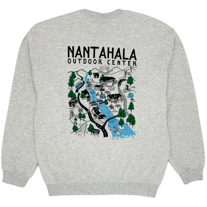 Nantahala Doodle Map Crewneck