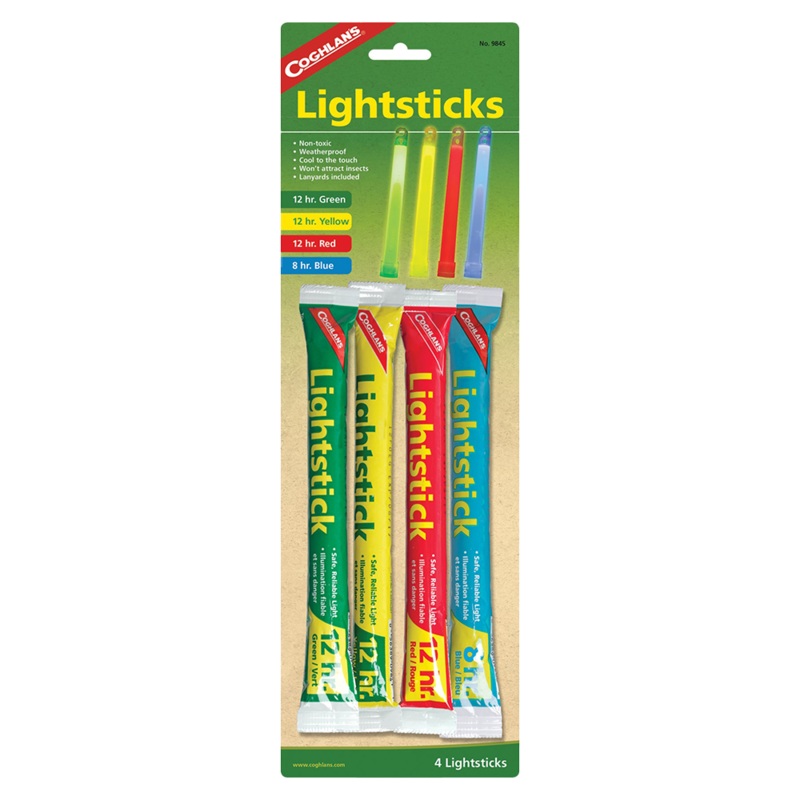 Coghlan’s 12 Hour Lightsticks – Assorted 4 pack