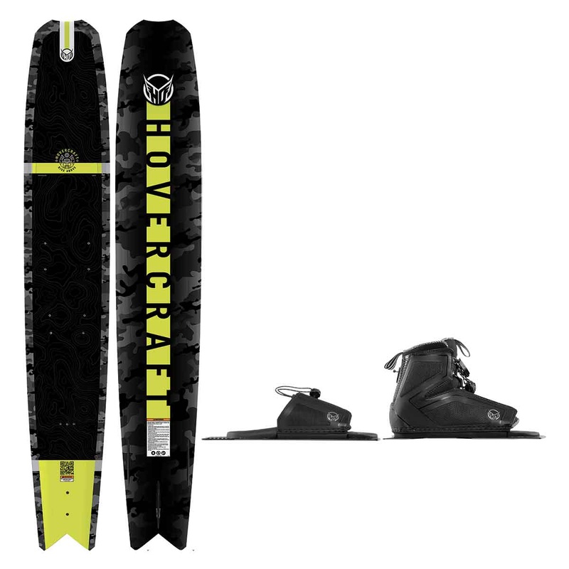 HO Hovercraft Fluro Camo Slalom Ski w/ Stance 110 and Stance Adjustable Rear Toe Plate