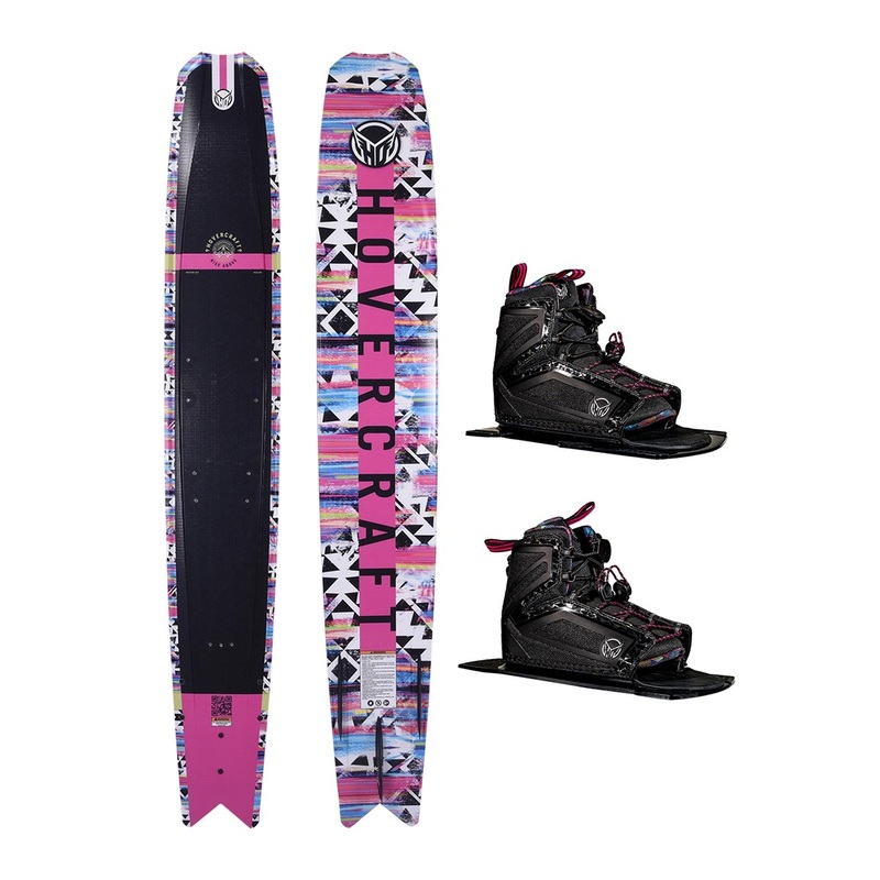 HO Hovercraft Tribal Pink Slalom Ski w/ Women’s Double Stance 110 Bindings