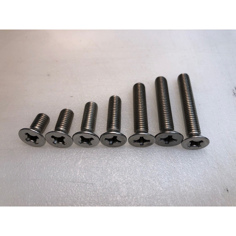 M8 Flat Head Stainless Steel Hydrofoil Bolts