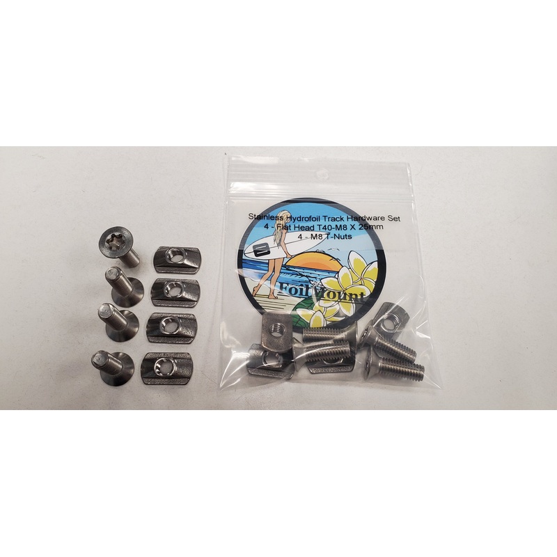 Stainless Steel Hydrofoil Track Hardware Set-Torx