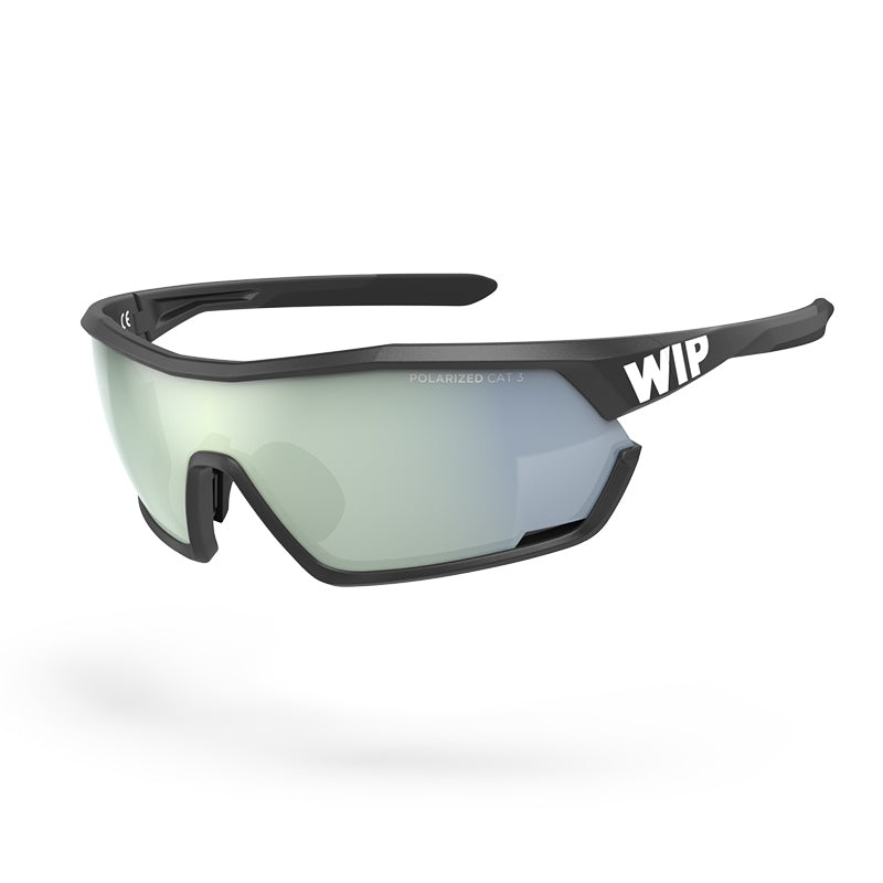 Forward WIP Sunglasses – Gust Aero Polarized Sunglasses Black with White Logo – Large