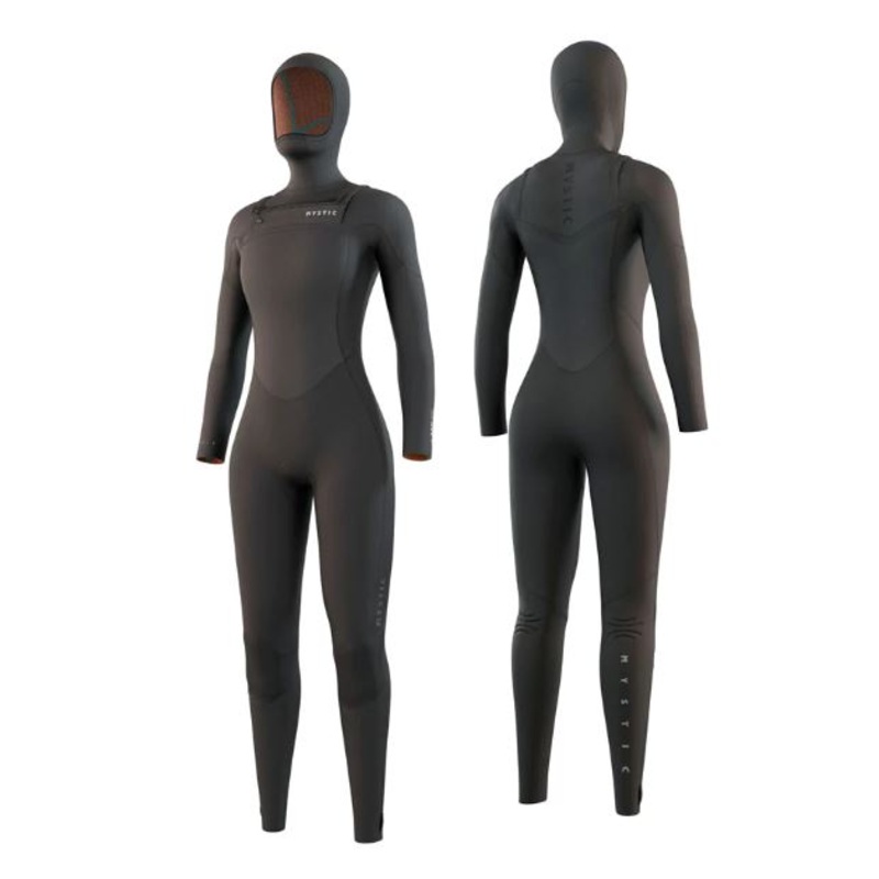 Mystic Gem 6/4/3 Double FZ Hooded Wetsuit-Black