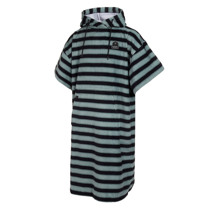Mystic Poncho Velour AOP – Grey Blue
