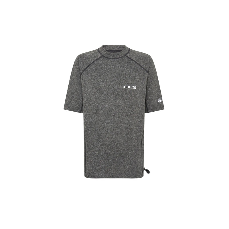 FCS – ESSENTIAL SHORT SLEEVE RASH VEST – HEATHER GREY