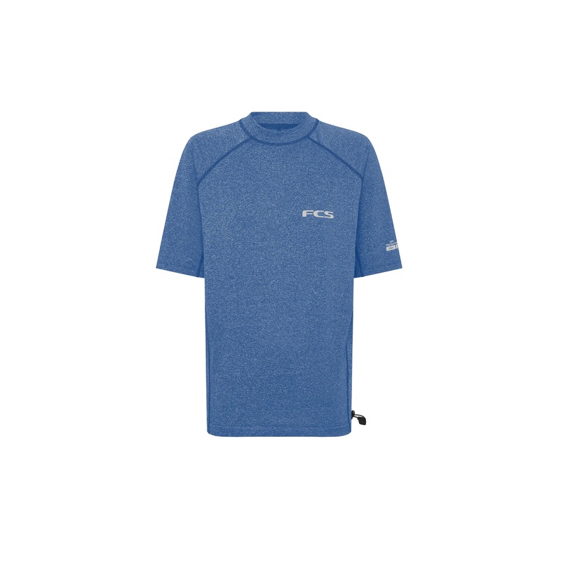 FCS – ESSENTIAL SHORT SLEEVE RASH VEST – HEATHER TRANQUIL BLUE