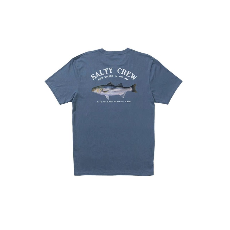 SALTY CREW – STRIPER TEE – SLATE