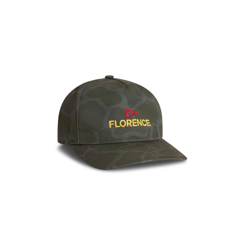 FLORENCE MARINE X – LOGO TWILL HAT – BURNT OLIVE CAMO
