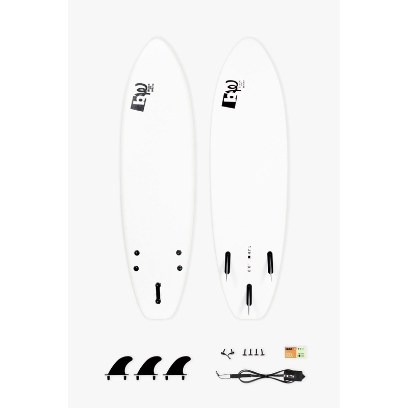 BW SOFT 6’0″ BEGINNER PACK | Softboard + Leash + Fins + Wax