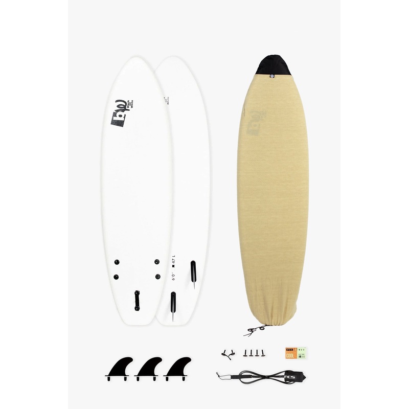 BW SOFT 6’0″ BEGINNER PACK | Softboard + Leash + Fins + Wax + Boardsock