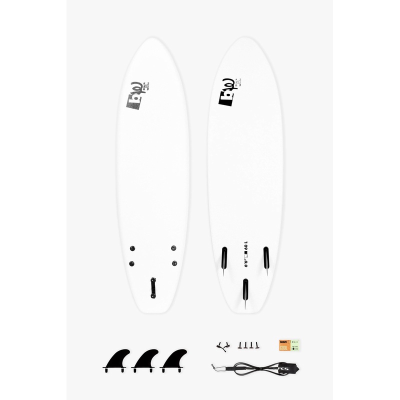 BW SOFT 6’6″ BEGINNER PACK | Softboard + Leash + Fins + Wax