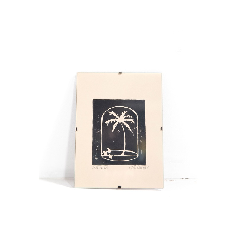 PUKAS X ZOE BARCELO – STAY PALM BLACK LAMINA PEQUEA