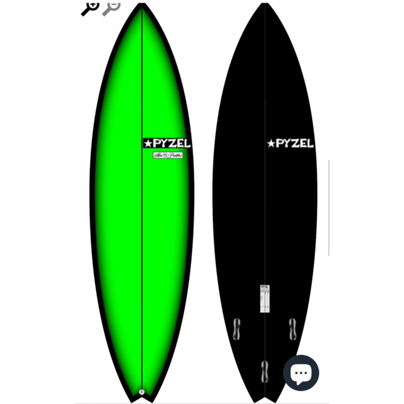 CUSTOM Ali – Pyzel Surfboards – MINI PADILLAC – 6’7″ x 20 3/8 x 2 7/8 – 38,8l.