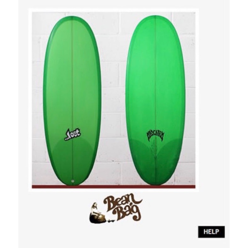 CUSTOM for ALBAN BEAUVERG GREEN Lost Surfboard – BEAN BAG – 504 x 21.50 x 2.56 x 35.2 L