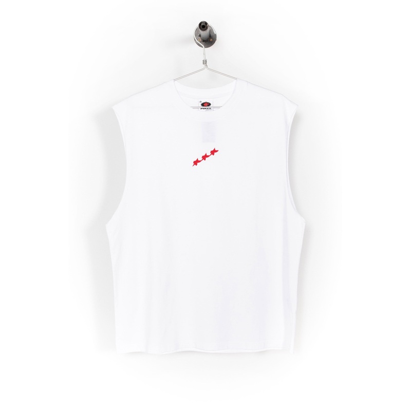 PUKAS SURF SHOP – 3 STARS TANK TEE – WHITE