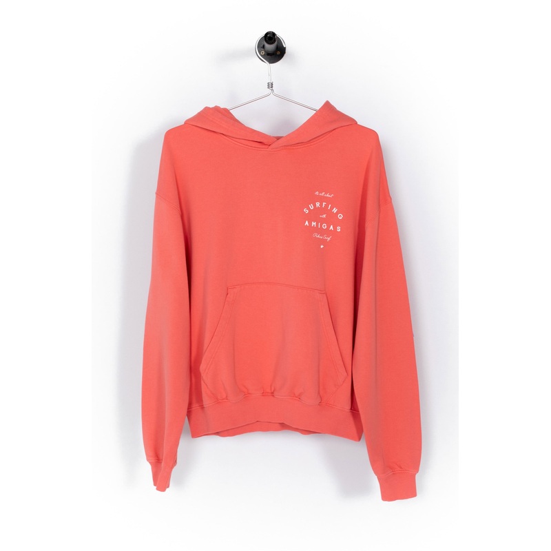 SURFING THE BASQUE COUNTRY – SURFING WITH AMIGAS HOODIE – CORAL