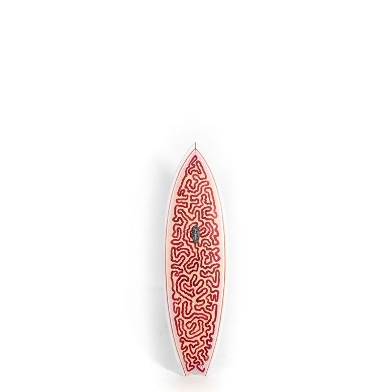 Pukas Surfboard – Mustache by David Santos – 5’7″ x 19.60″ x 2.44 – 29.50L – DS00222