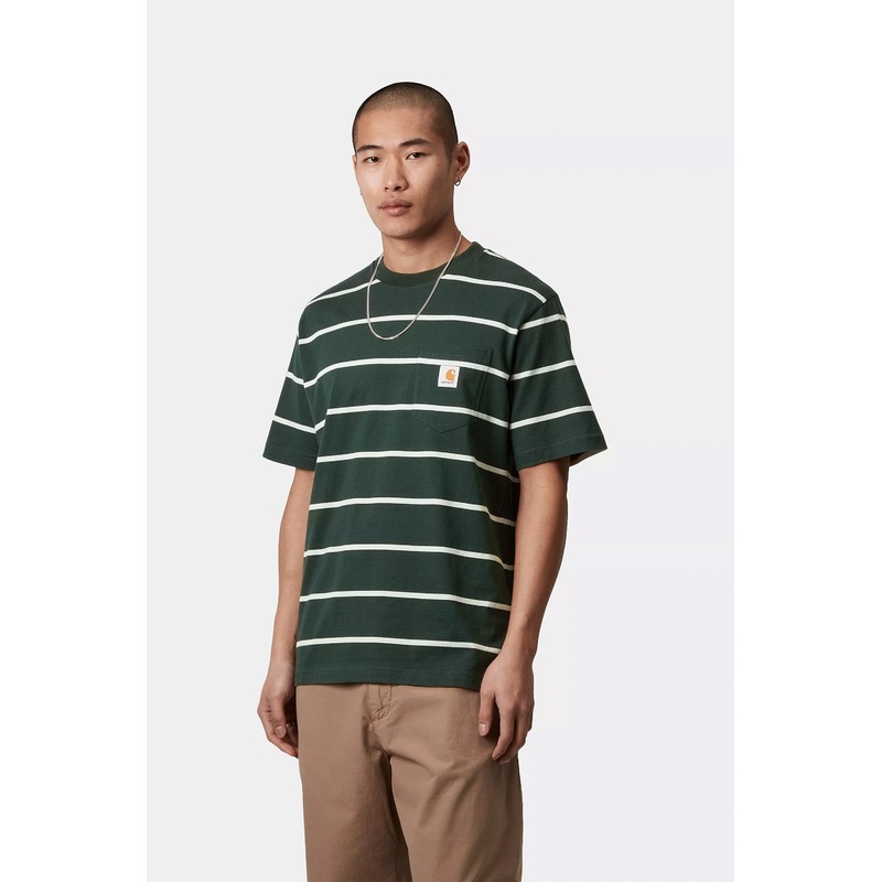 CARHARTT WIP – AIKEN POCKET T-SHIRT – CONIFER