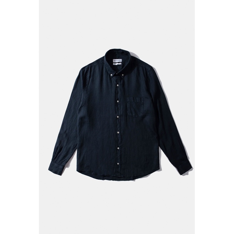 EDMMOND – LINEN SHIRT – PLAIN NAVY