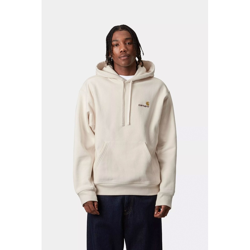 CARHARTT WIP – HOODED AMERICAN SCRIPT SWEAT – NATURAL