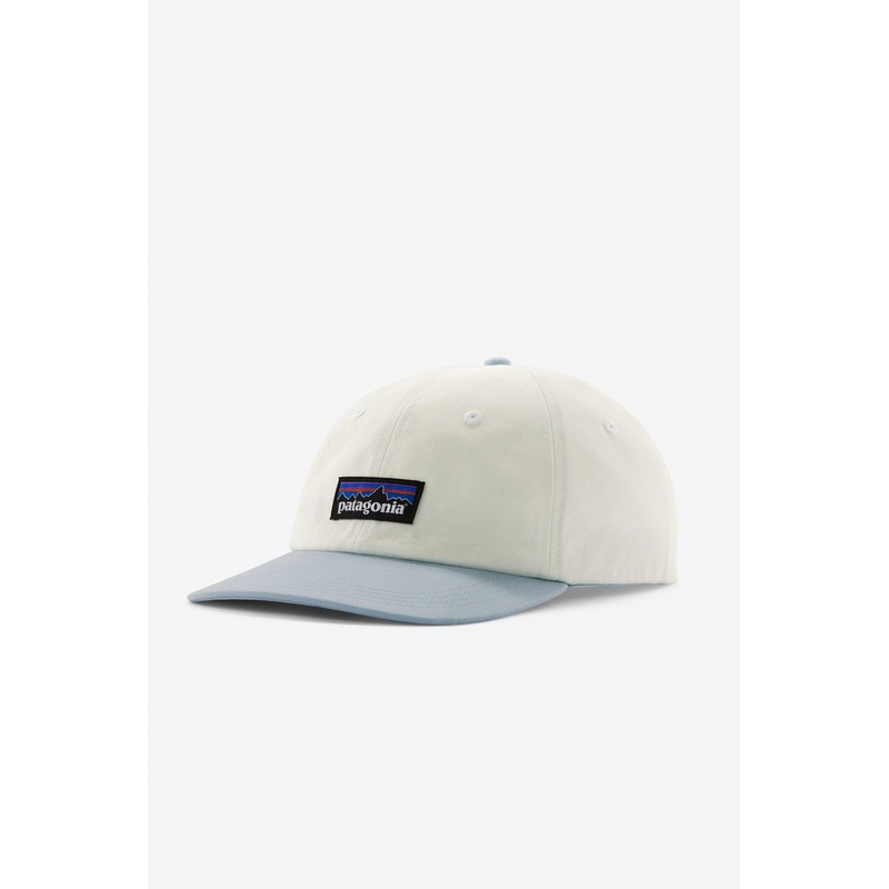 PATAGONIA – P-6 LABEL TRAD CAP – BIRCH WHITE_FLECK BLUE