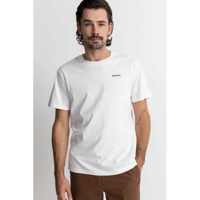 RHYTHM – BRAND TEE – WHITE