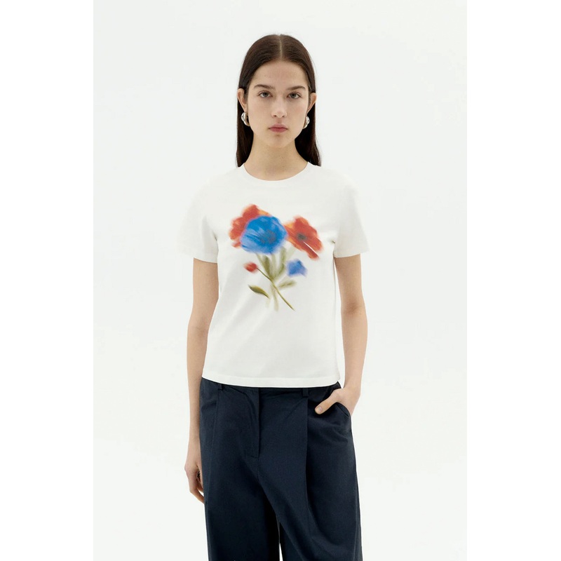 THINKING MU – BLURRY FLOWER IDA TEE