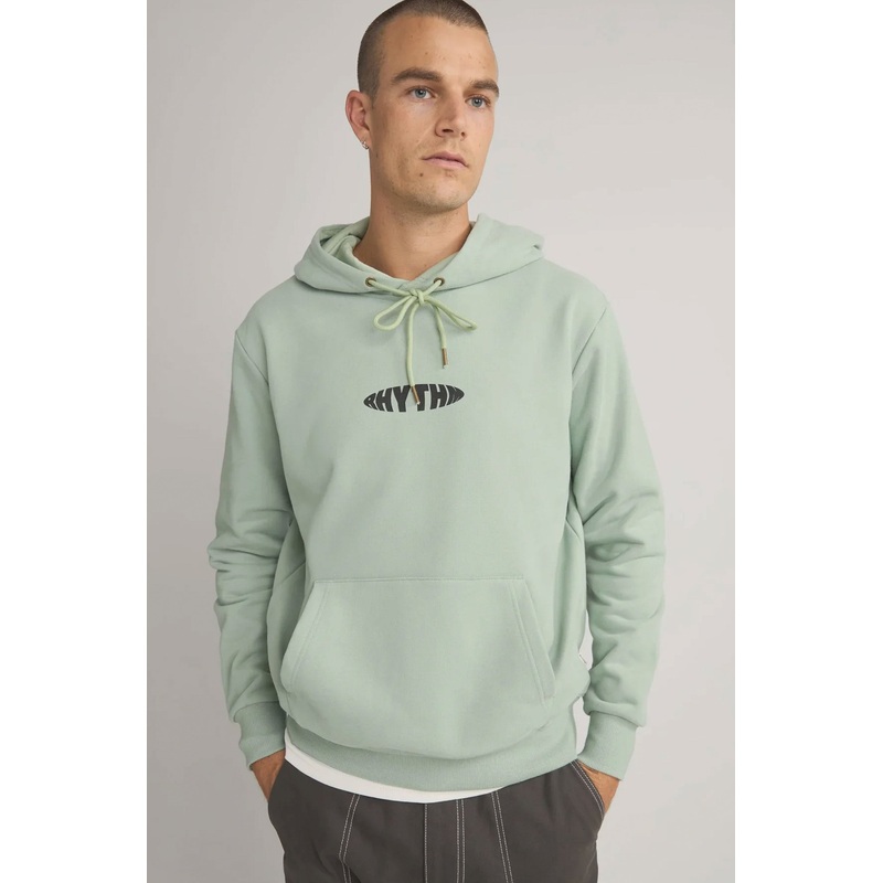 RHYTHM – CONTRAST STITCH HOOD – SKY