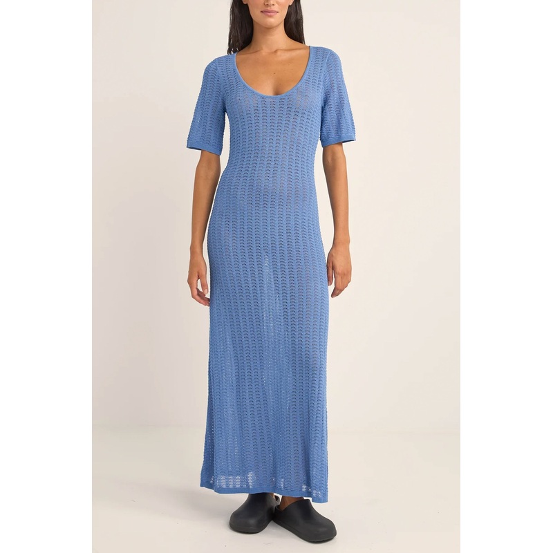 RHYTHM – GEORGIA SHORT SLEEVE KNIT MAXI DRESS