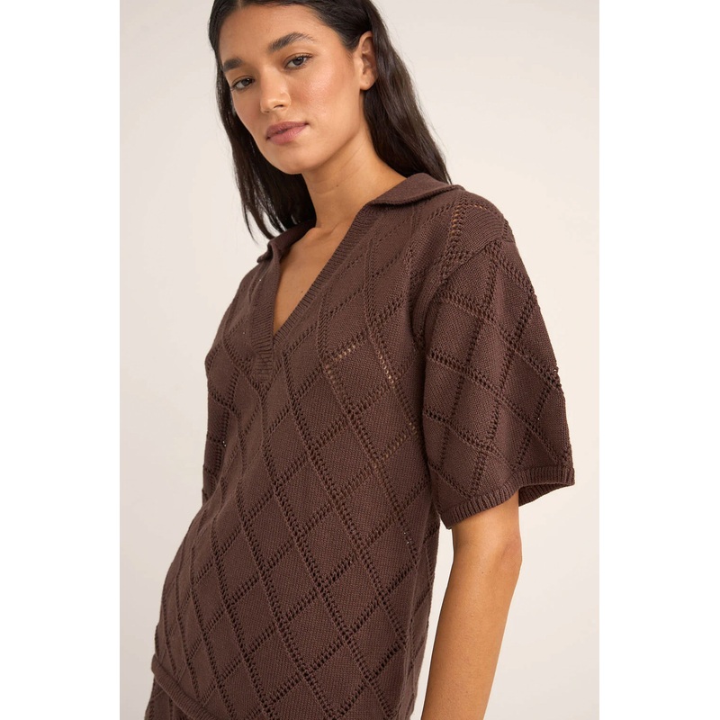 RHYTHM – ISLANDER COLLARED KNIT SHIRT