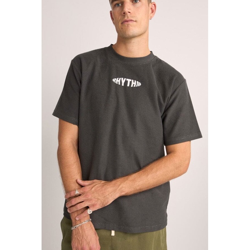 RHYTHM – TERRY CONTRAST STITCH T-SHIRT