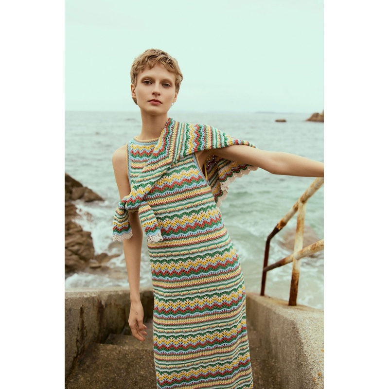 MONTOTO – VESTIDO PUNTO FANTASIA – BOSQUE