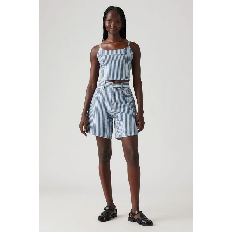 LEVIS – HIGH WAIST BAGGY SHORT – MISCHA STRIPE