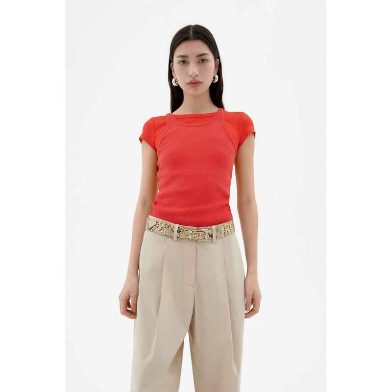 THINKING MU – HARRIET TOP – FIERY RED