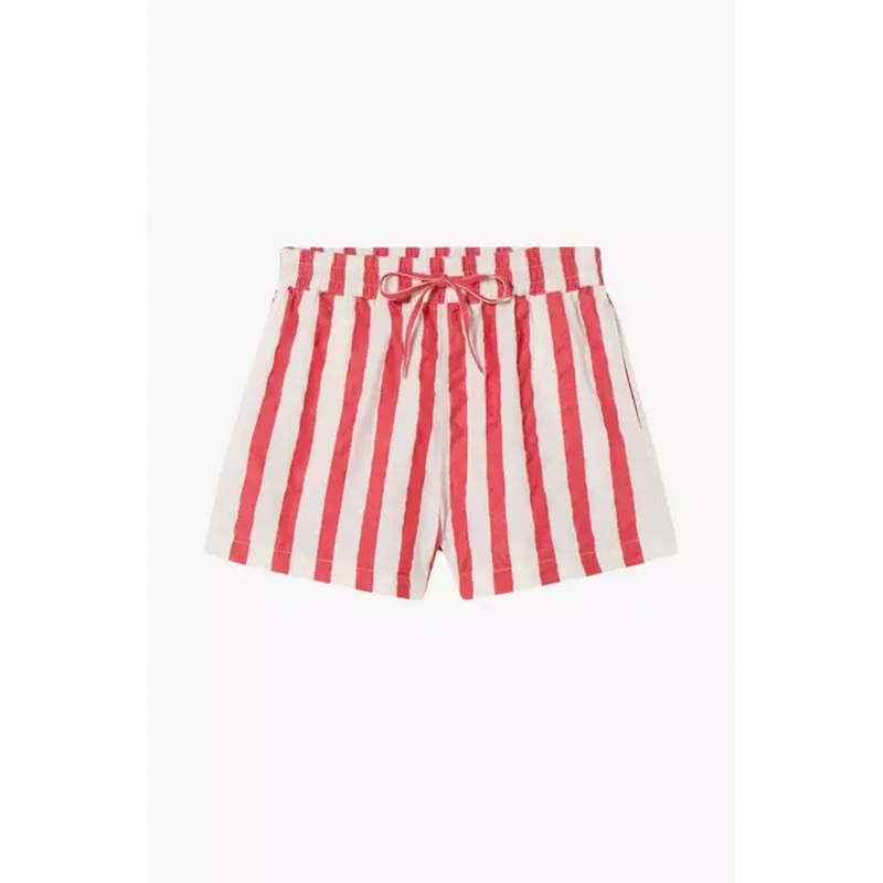 THINKING MU – GERANIO SHORTS – CAMBRIC STRIPES